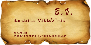 Barabits Viktória névjegykártya